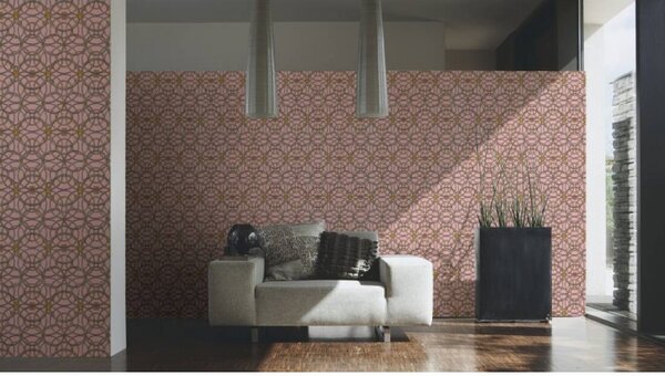 A.S. Création | Vliesová tapeta na stenu Versace 37049-6 | 0,70 x 10,05 m | ružová