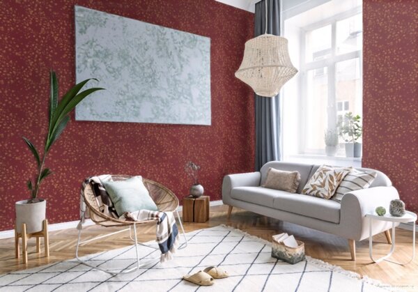 A.S. Création | Vliesová tapeta na stenu Versace 93585-7 | 0,70 x 10,05 m | červená, béžová, hnedá