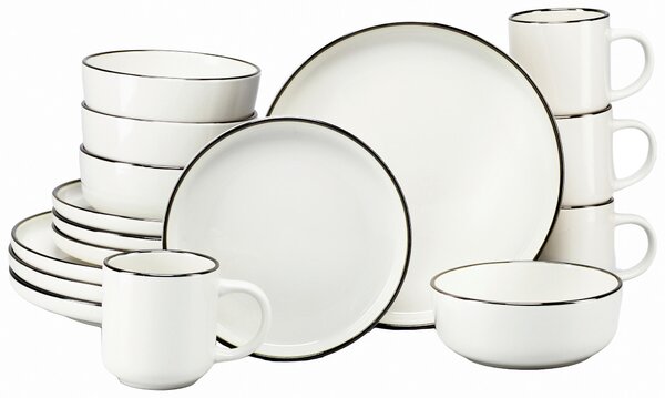 KOMBINOVANÝ SERVIS, 16-dielne, kamenina Creatable - Online Only bytové doplnky, Online Only
