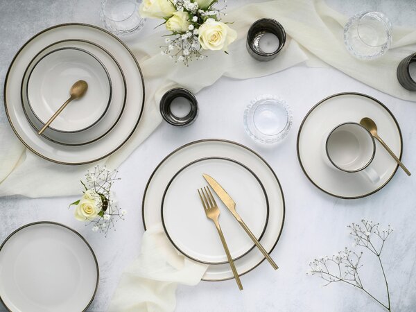 KOMBINOVANÝ SERVIS, 16-dielne, kamenina Creatable - Online Only bytové doplnky, Online Only