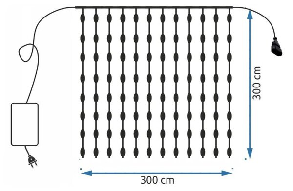 LED Záves GL2000 - (300 led)