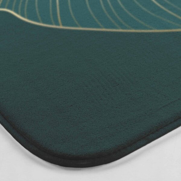 Tmavozelená kúpeľňová predložka 45x75 cm Jade – douceur d'intérieur