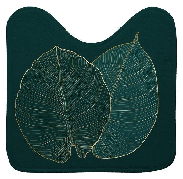 Tmavozelená WC kúpeľňová predložka 45x45 cm Jade – douceur d'intérieur