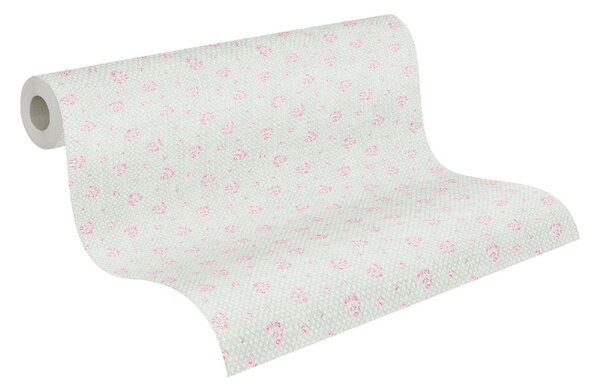 A.S. Création | Vliesová tapeta na stenu Maison Charme 39067-2 | 0,53 x 10,05 m | biela, šedá, ružová
