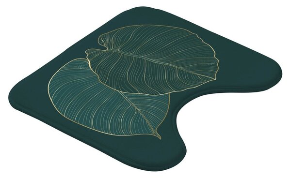 Tmavozelená WC kúpeľňová predložka 45x45 cm Jade – douceur d'intérieur
