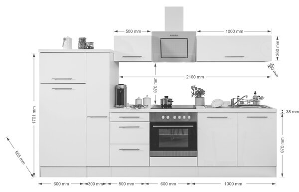 KUCHYNSKÝ BLOK 300 cm Respekta - Online Only kuchyne, Online Only