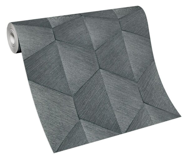 DIMEX | Vliesová tapeta na stenu WPE-902002 | 0,53 x 10,05 m | metalická, šedá