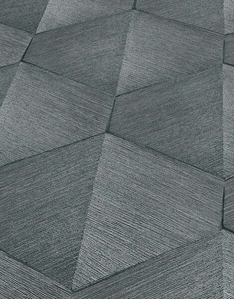DIMEX | Vliesová tapeta na stenu WPE-902002 | 0,53 x 10,05 m | metalická, šedá