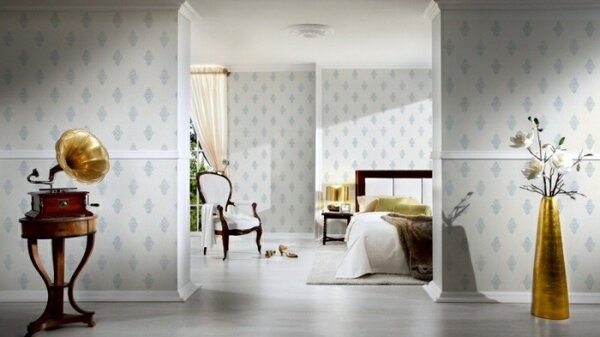 A.S. Création | Vliesová tapeta na stenu Luxury Wallpaper 31946-1 | 0,53 x 10,05 m | biela, metalická