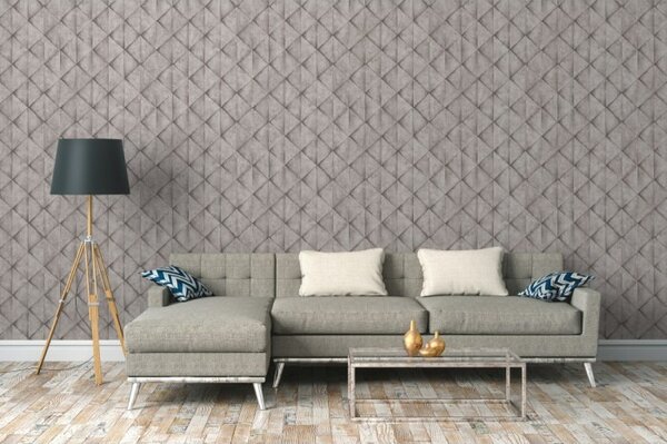 A.S. Création | Vliesová tapeta na stenu Industrial 37742-3 | 0,53 x 10,05 m | šedá