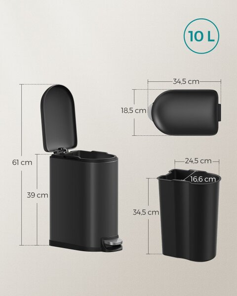 Odpadkový kôš 10L LTB010B02