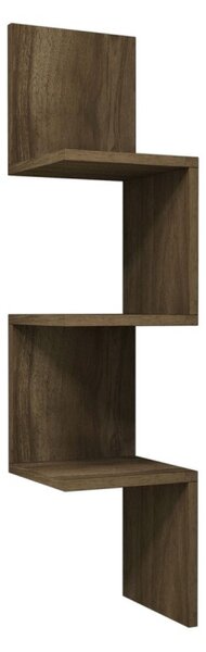 Kalune Design Nástenná polica Zikzak hnedá