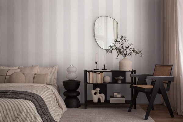 A.S. Création | Vliesová tapeta na stenu Pure Elegance 3979-80 | 0,53 x 10,05 m | šedá, biela