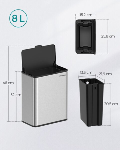 Odpadkový kôš 8L LTB810E08