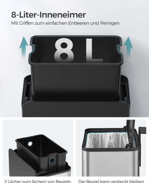 Odpadkový kôš 8L LTB810E08