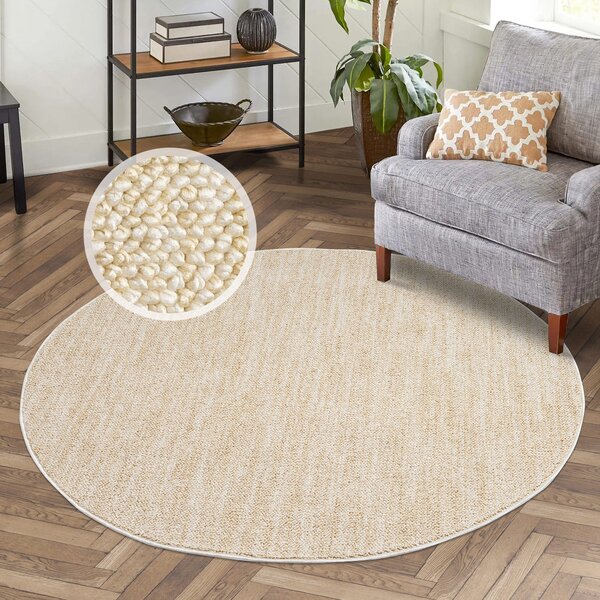 Dekorstudio Vintage okrúhly koberec CLASICO 0052 - žltý Priemer koberca: 120cm