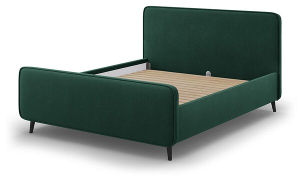 Zelená čalúnená dvojlôžková posteľ s roštom 140x200 cm Kaia - Micadoni Home