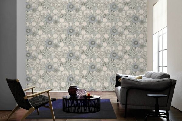 A.S. Création | Vliesová tapeta na stenu Versace 34901-3 | 0,70 x 10,05 m | biela, metalická, šedá