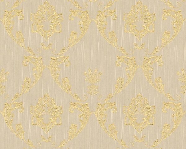 A.S. Création | Vliesová tapeta na stenu Metallic Silk 30658-2 | 0,53 x 10,05 m | béžová, zlatá