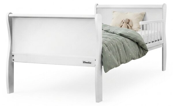 Detská drevená posteľ so zábranou Noble Toddler Bed 70x140 - biela