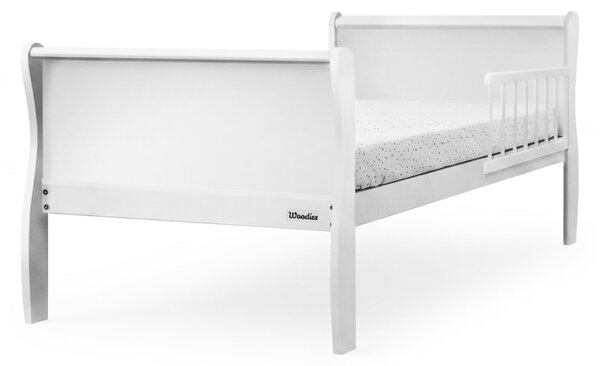 Detská drevená posteľ so zábranou Noble Toddler Bed 70x140 - biela
