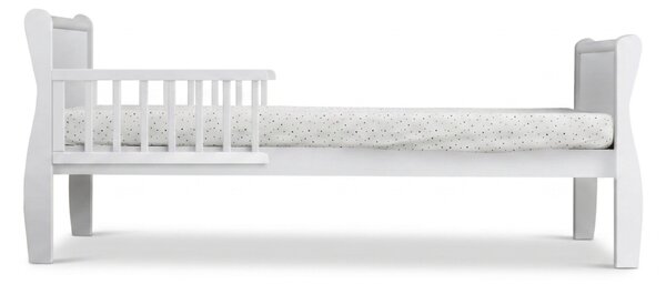 Detská drevená posteľ so zábranou Noble Toddler Bed 70x140 - biela