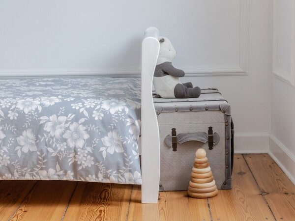 Detská drevená posteľ so zábranou Noble Toddler Bed 70x140 - biela