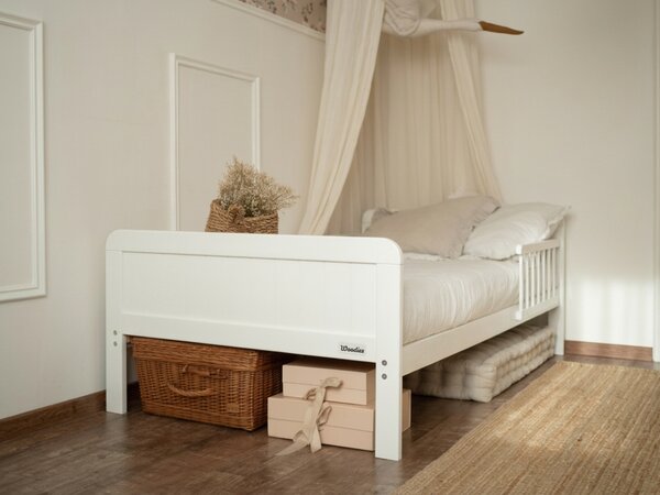 Detská drevená posteľ Country Junior Bed 80x160 - biela