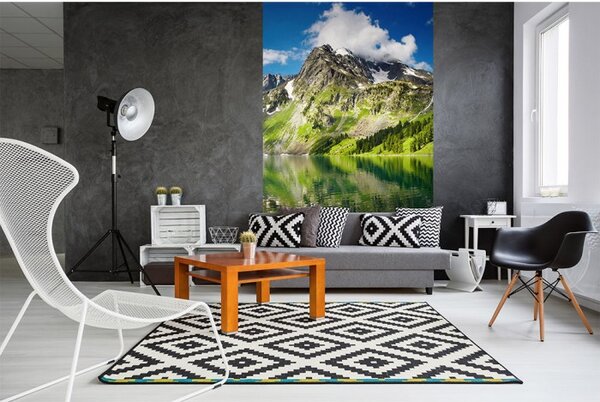 DIMEX | Vliesové fototapety na stenu Jazero MS-2-0062 | 150 x 250 cm | modrá, zelená, šedá, viacfarebná