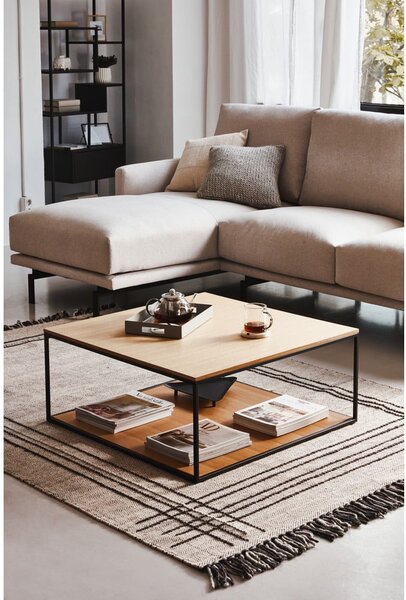 Konferenčný stolík s doskou v dubovom dekore 80x80 cm Yona - Kave Home