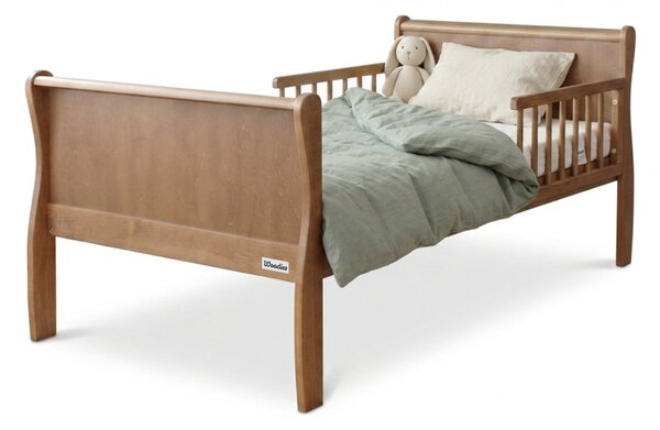 Detská drevená posteľ so zábranou Noble Toddler Bed 70x140 - orech