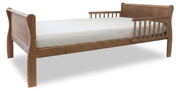 Detská drevená posteľ so zábranou Noble Junior Bed 80x160 - orech