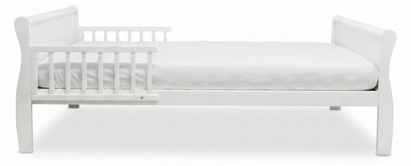 Detská drevená posteľ so zábranou Noble Junior Bed 80x160 - biela