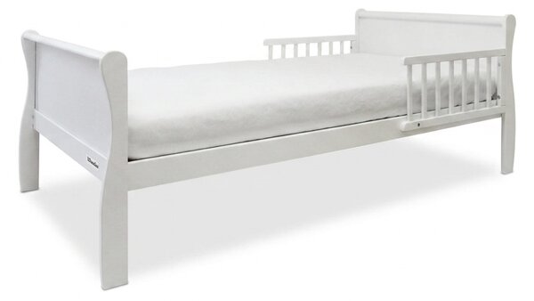 Detská drevená posteľ so zábranou Noble Junior Bed 80x160 - biela