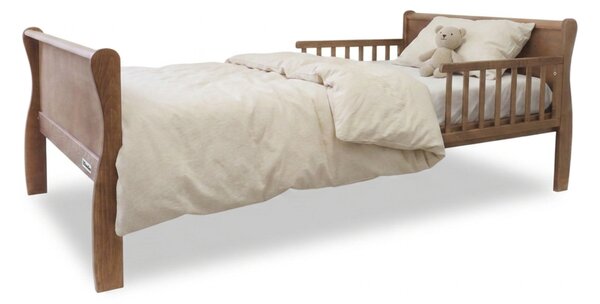 Detská drevená posteľ so zábranou Noble Junior Bed 80x160 - orech