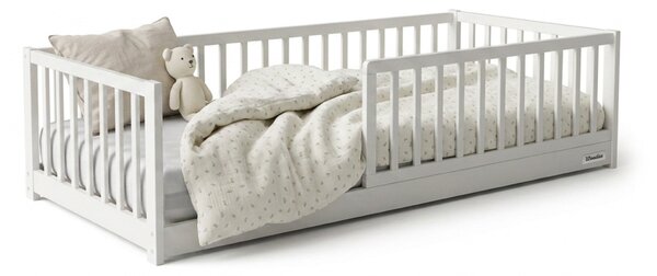 Detská drevená montessori posteľ Monty Bed 80x160 - biela