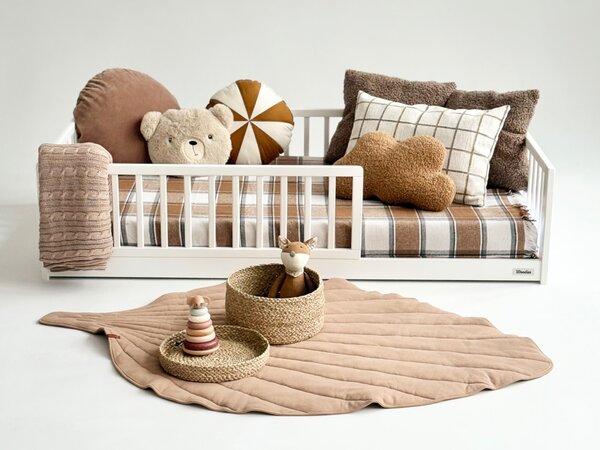 Detská drevená montessori posteľ Monty Bed 80x160 - biela
