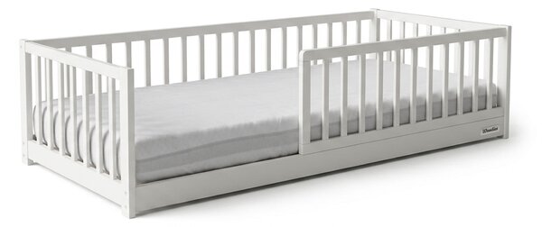 Detská drevená montessori posteľ Monty Bed 80x160 - biela