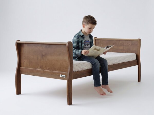 Jednolôžková drevená posteľ Noble Adult Bed 90x200 - orech