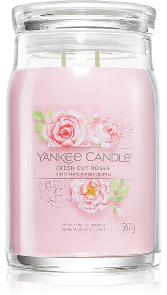 Yankee Candle Fresh Cut Roses vonná sviečka Signature 567 g