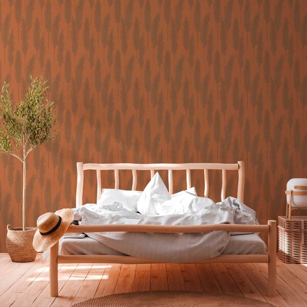 A.S. Création | Vliesová tapeta na stenu Hygge 2 38631-5 | 0,53 x 10,05 m | červená, hnedá