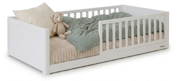 Detská drevená montessori posteľ Smooth Monty Bed 80x160 - biela
