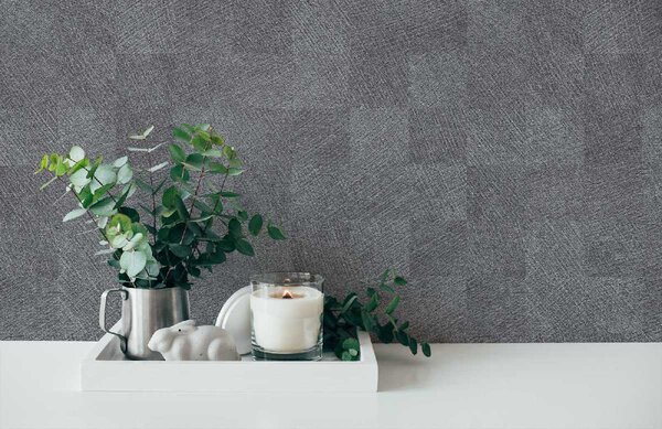 A.S. Création | Vliesová tapeta na stenu Titanium 3 38200-4 | 0,53 x 10,05 m | metalická, šedá