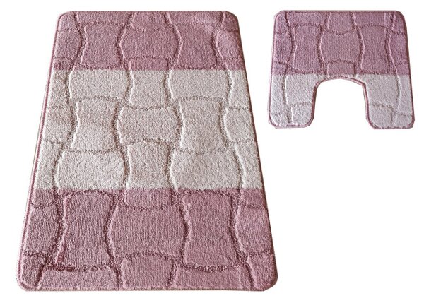 Sada kúpeľňových koberčekov Montana Sariyer XL Dusty Rose