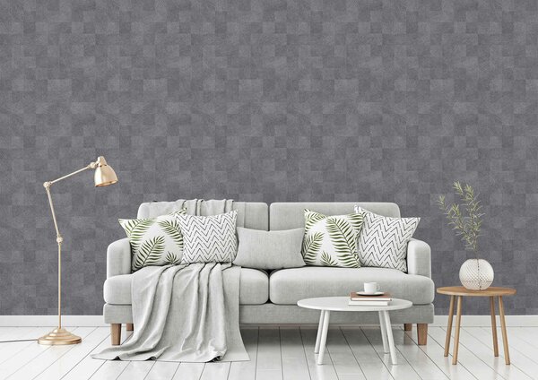 A.S. Création | Vliesová tapeta na stenu Titanium 3 38200-4 | 0,53 x 10,05 m | metalická, šedá