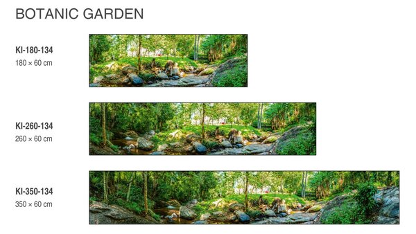 DIMEX | Fototapeta do kuchyne Botanická záhrada KI-180-134 | 180 x 60 cm | zelená, hnedá