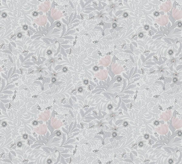 A.S. Création | Vliesová tapeta na stenu Art of Eden 39057-5 | 0,53 x 10,05 m | biela, šedá, ružová