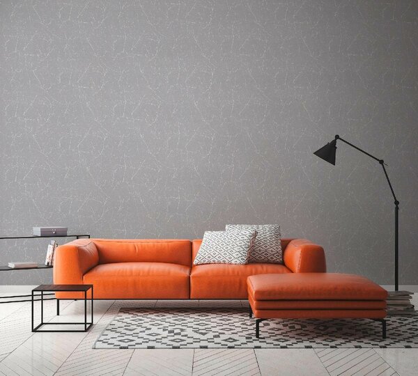A.S. Création | Vliesová tapeta na stenu Terra 38504-3 | 0,53 x 10,05 m | biela, metalická, šedá