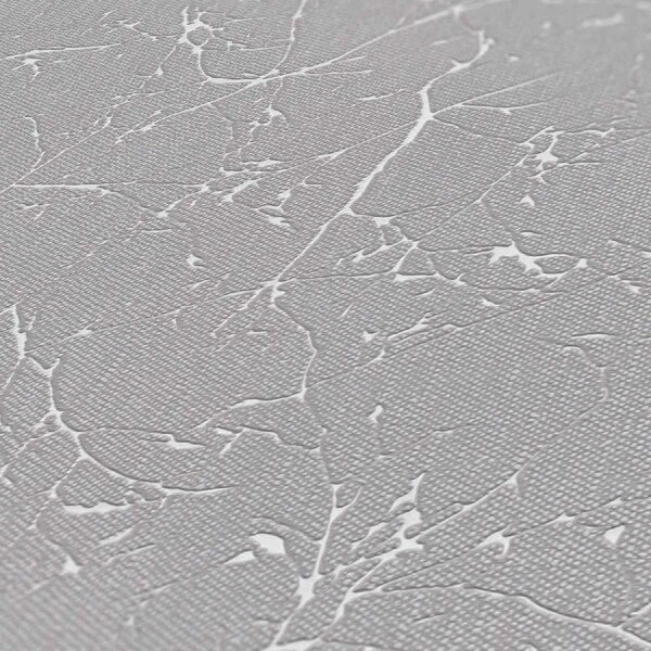 A.S. Création | Vliesová tapeta na stenu Terra 38504-3 | 0,53 x 10,05 m | biela, metalická, šedá