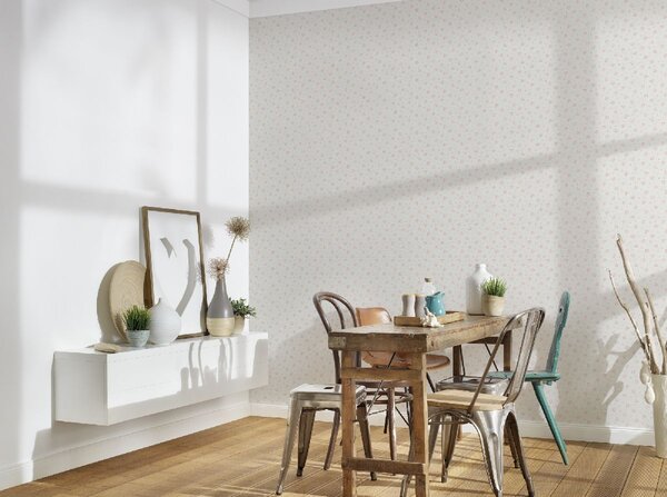 A.S. Création | Vliesová tapeta na stenu Maison Charme 39067-3 | 0,53 x 10,05 m | biela, krémová, šedá, ružová